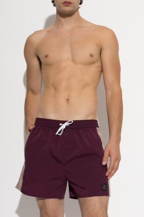 Dsquared2 Swim Shorts With Logo, Mens, Burgundy
