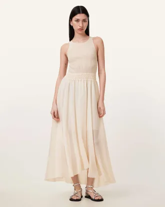 AllSaints Zenia Sleeveless Asymmetric Midi Dress