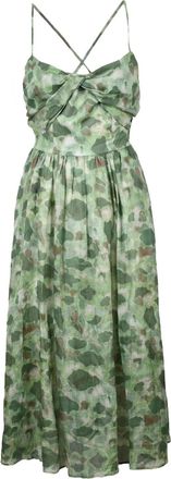Department Five Green Garzato Ramie Maxi Dress