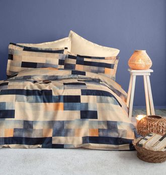 Blanc Avenue Juego de funda de edred&oacute;n 240x220cm+2fa 63x63cm sat&eacute;n de algod&oacute;n