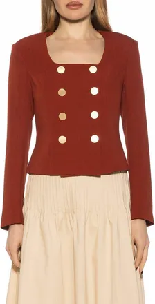 Alexia Admor Aria Scoop Neck Retro Blazer in Red at Nordstrom Rack, Size 10