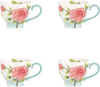 10 Strawberry Street 12 Strawberry Street Set Of 4 Petaluxe Mugs
