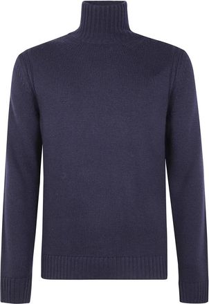 Dondup Turtle Neck Sweater in Dolcevita-stijl - Heren - Coltruien - Blauw - L - Truien & Vesten