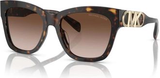Michael Kors Empire Square Butterfly Zonnebril - Dames - Zonnebrillen - Bruin - 55 MM - Accessoires