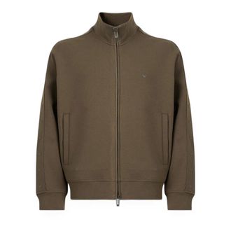 Emporio Armani Sportief Zipjack - Heren - Sweatshirts & Hoodies - Bruin - Maat: L Katoen