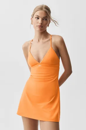 Alo | Airbrush Splendor Dress in Satsuma Breeze, Size: Medium