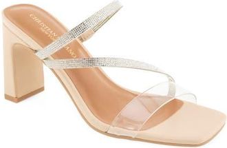 Christian Siriano Felicity Sandal in Clear/ivory Cream at Nordstrom, Size 6.5