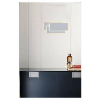 Trade Shop Trade Shop Traesio - Trade Shop - Applique Led Rettangolo Comodino Abat Jour 12 W Luce Fredda Calda Naturale E41
