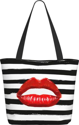 AOOEDM Sexy Women Red Lips Ladies Shopping Bag 13x11x7in.The Perfect ValentineS Day Gift.It Is The Best ValentineS Day Gift For Mom, Daughter, Wife,Etc