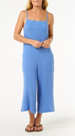 Rip Curl Premium Surf Cotton Gauze Jumpsuit in Blue at Nordstrom, Size X-Large