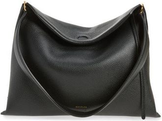Wandler Small Penelope Leather Tote in Black Crust at Nordstrom