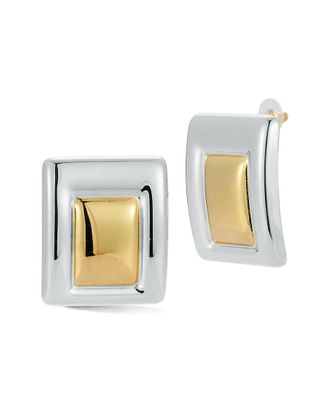 Glaze Jewelry Plated Sculpted Square Drop Earrings