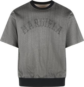 Maison Margiela T-Shirt aus Viskose und grauer Baumwolle