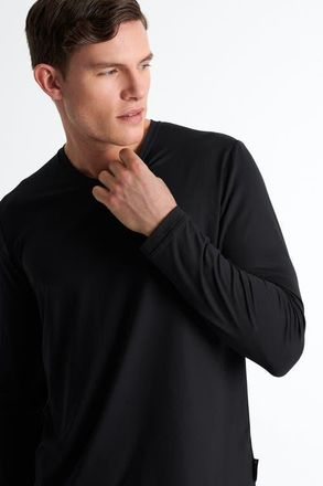 Shan Microfiber long-sleeve V-neck in Black at Nordstrom, Size X-Large