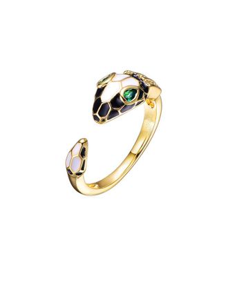 Rachel Glauber 14K Plated Cz Animal Ring