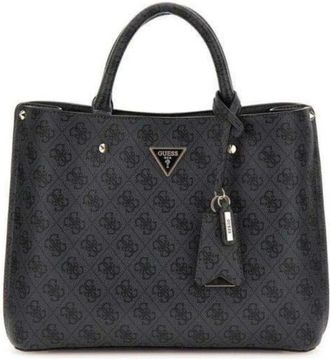 Guess Meridian II Girlfriend Satchel - Dames - Handtassen - Grijs - ONE Size - Leer - Tassen