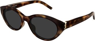 Saint Laurent Sunglasses, unisex, Brown, Size: 54 MM Oval Sunglasses