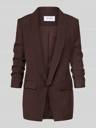 More & More Regular Fit Blazer in Crinkle-Optik in Dunkelbraun, Gr&ouml;&szlig;e 34