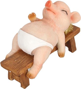 OEM Escultura De Cerdo Adorable Y Divertida De Resina Resistente A La Intemperie Para Exteriores, Decoraci&oacute;n De C&eacute;sped De Resina, Adornos Para Interiores 