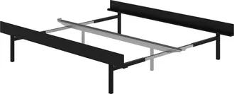 Moebe Ausziehbett 90-180 cm, 39 cm / high, schwarz