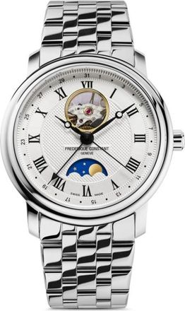 Frederique Constant Classics Heart Beat Moonphase Date 40mm - men - stainless steel - One Size - Silver