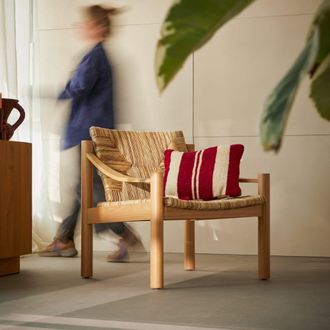 Tikamoon Sill&oacute;n de madera de mindi y cuerda