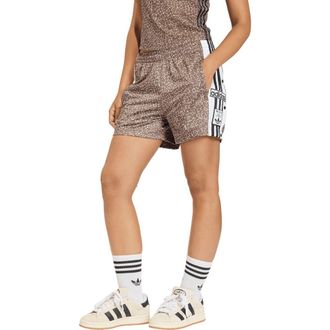 adidas Originals Print Adibreak Shorts in Earth Strata/Stone Khaki at Nordstrom, Size X-Small