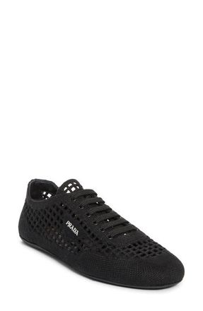 Prada Crochet Sneaker in Black at Nordstrom, Size 10Us