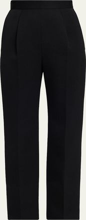 The Row Eranza Wool Straight-Leg Ankle Pants