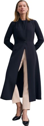The Fold Finchley Crepe Coat in Navy at Nordstrom, Size 10
