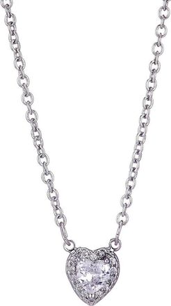 Adornia Adornia Cz Halo Heart Necklace