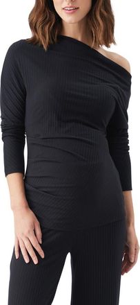 Ripe Off-Shoulder Rib Top in Black at Nordstrom, Size X-Large Au