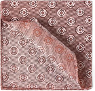 Brunello Cucinelli Fazzoletto da taschino con stampa - Rosso