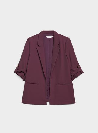 Contemporaine Womens Lightweight crepe open casual jacket
