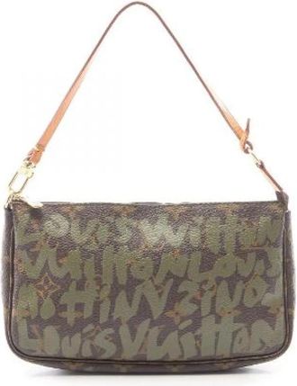 Louis Vuitton Pre-owned Pochette Accessoires Monogram Graffiti Handtas - Dames - Vintage Handtas - Bruin - ONE Size - Leer - Vintage