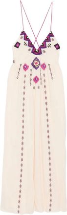 BA&SH Abito lungo con ricamo - Toni neutri