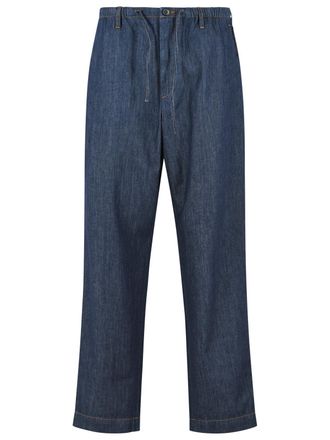 Dries Van Noten Penny Blue Cotton Pants