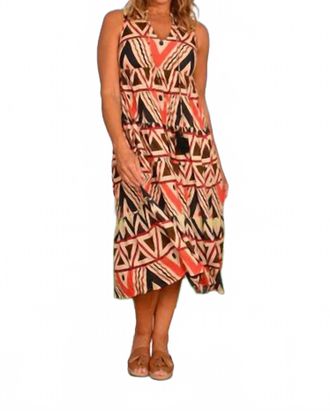 Rubyyaya Dana Midi Dress In Brown
