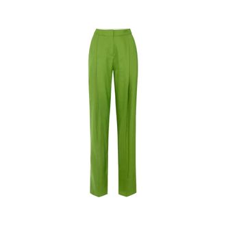 Elisabetta Franchi Straight Trousers, female, Green, Size: XL Straight Trousers