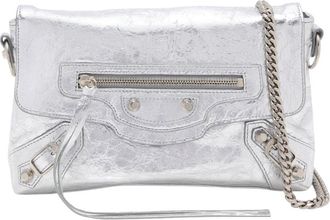 Balenciaga Silver Le City Small Clutch