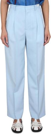 Marni Wide Broeken - Dames - Wijde Broeken - Blauw - 2XS - Broeken