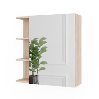 Vicco Armario Con Espejo De Ba&ntilde;o Fynn, Sonoma, 62 X 64 Cm