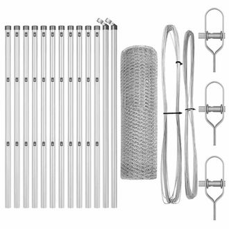 Berkfield Home Hexagon Fence 0.8x25 m Galvanised Steel in Silver