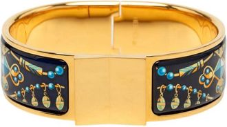 Herm&egrave;s Pre-owned Hermes Wide Printed Enamel Loquet Bracelet PM Ladies UN4KAQCVZ8Y8U8RO