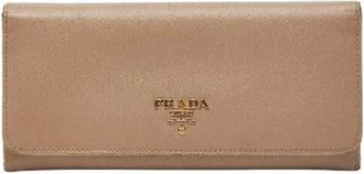 Prada Pre-owned Wallets, female, Beige, Size: ONE SIZE Pre-owned Leather wallets