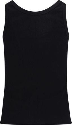 Versace Womens Black Cotton Tank Tops