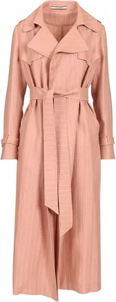 Tagliatore Carola Lange Trenchcoat - Dames - Trenchcoats - Roze - L - Leer - Jassen