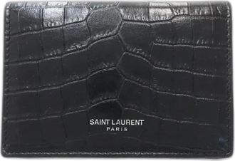 Saint Laurent Pre-owned Wallets, female, Black, Size: ONE SIZE Pre-owned Leather wallets