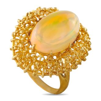 Luxury Bazaar 18K Yellow Gold 8.0ct Egyptian Opal Ring MF07-070826