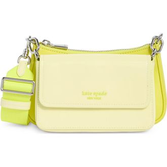 Kate Spade New York double up patent leather crossbody bag in Wasabi Multi at Nordstrom Rack
